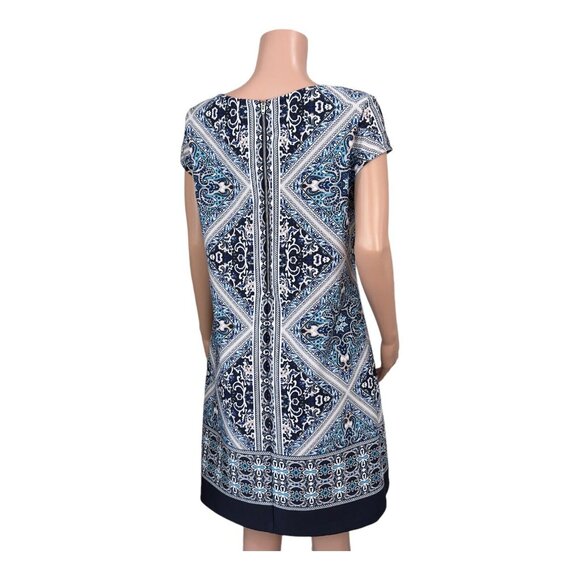 Tiana B Womens SZ 16-Multicolored Sheath Knee Length Dress-Cap Sleeve-Stretch - Picture 10 of 16